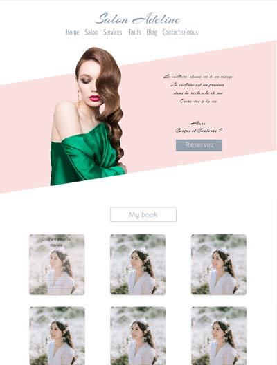 Salon Adeline Webdesign